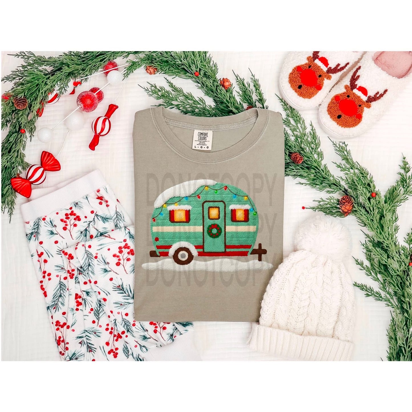 Faux Patch Snowy Camper