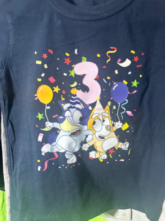 Bluey 3 Birthday Tshirt