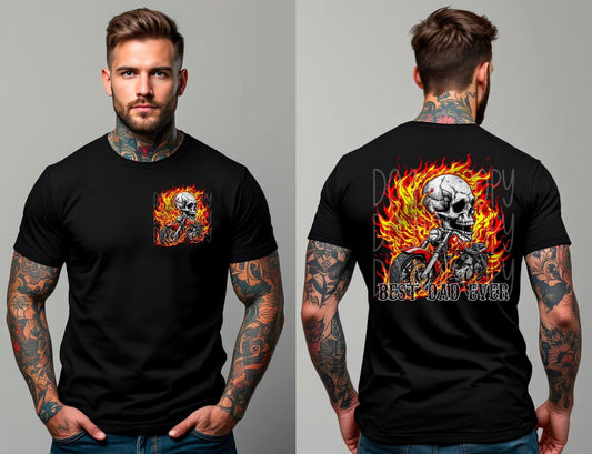Best Dad Ever Bike Skull