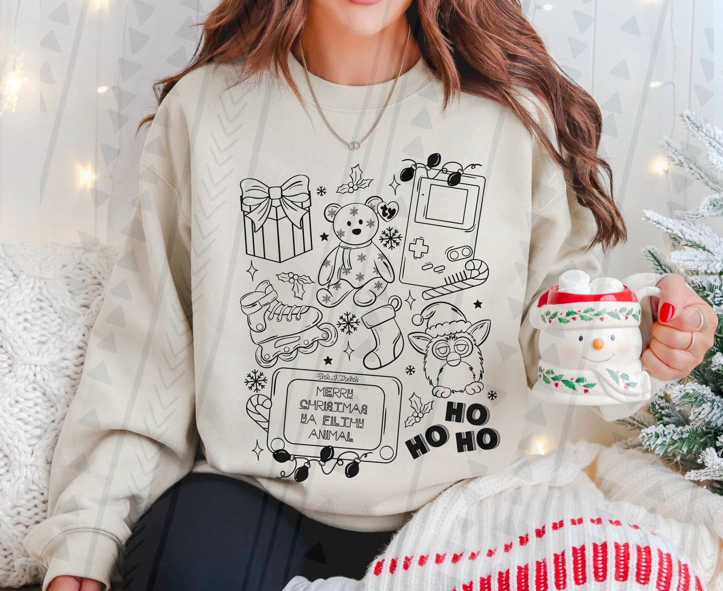 90s Christmas Doodle