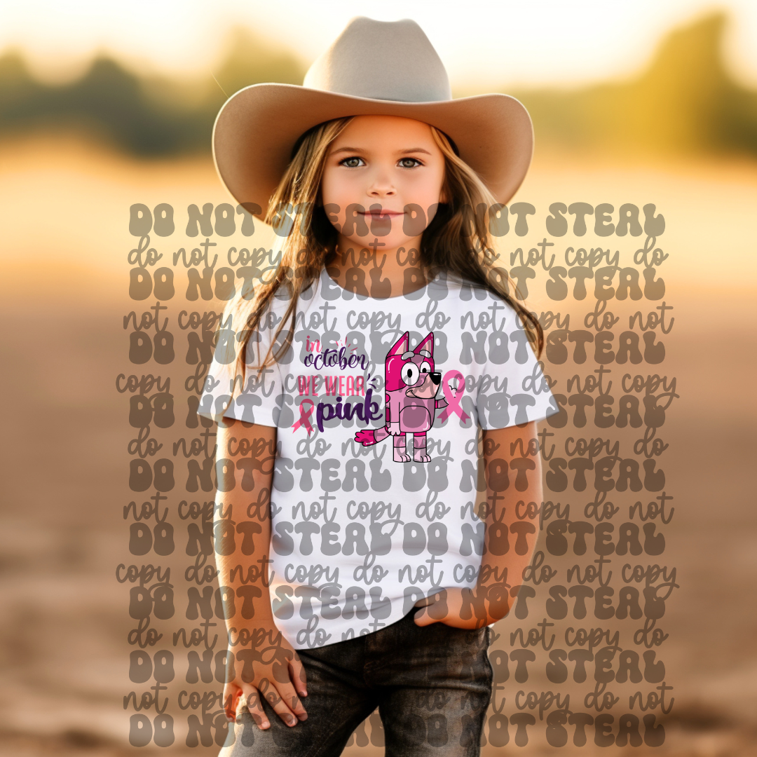 In October Wear Pink Bluey