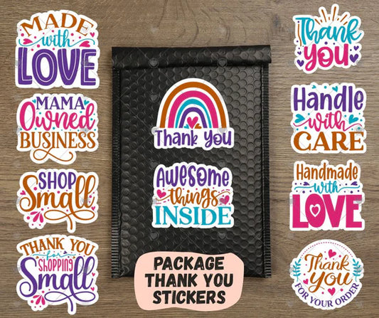 Package Thank You Stickers