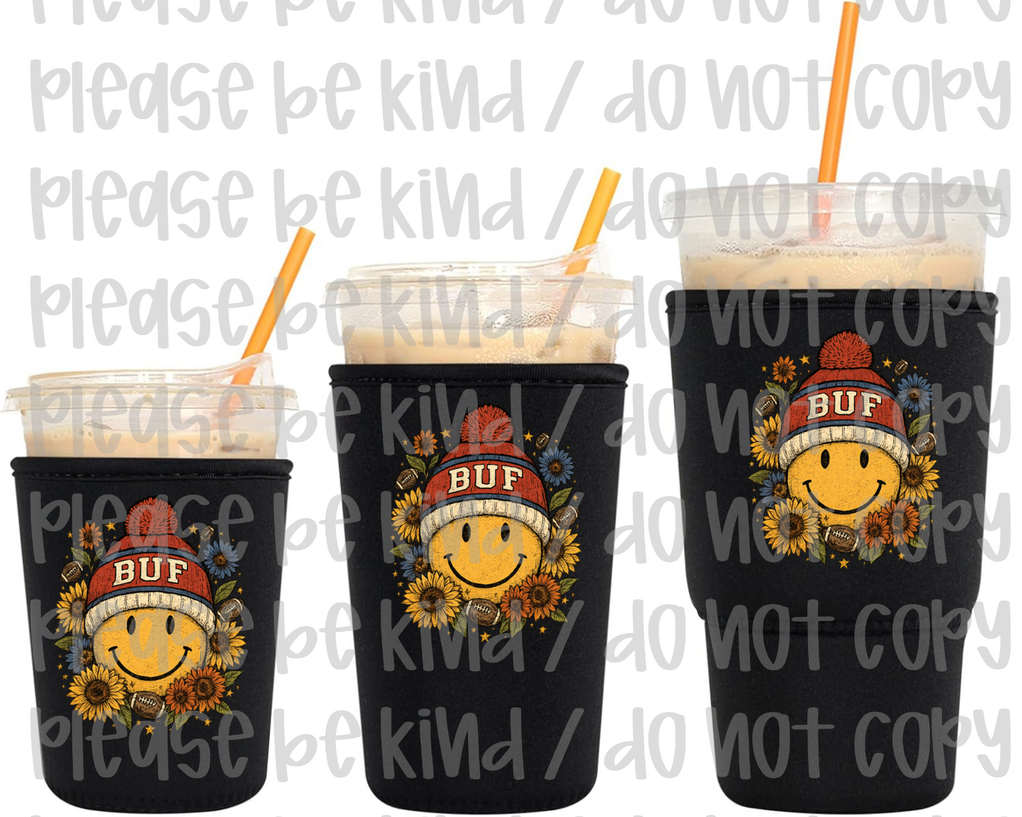 Buf Smiley Beanie Koozie