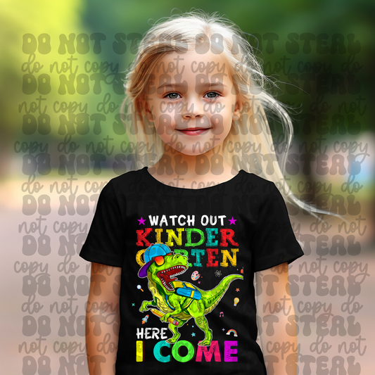 Watch Out Kindergarten Here I Come Dino