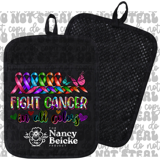 Fight For Cancer Ribbon Pot Holder