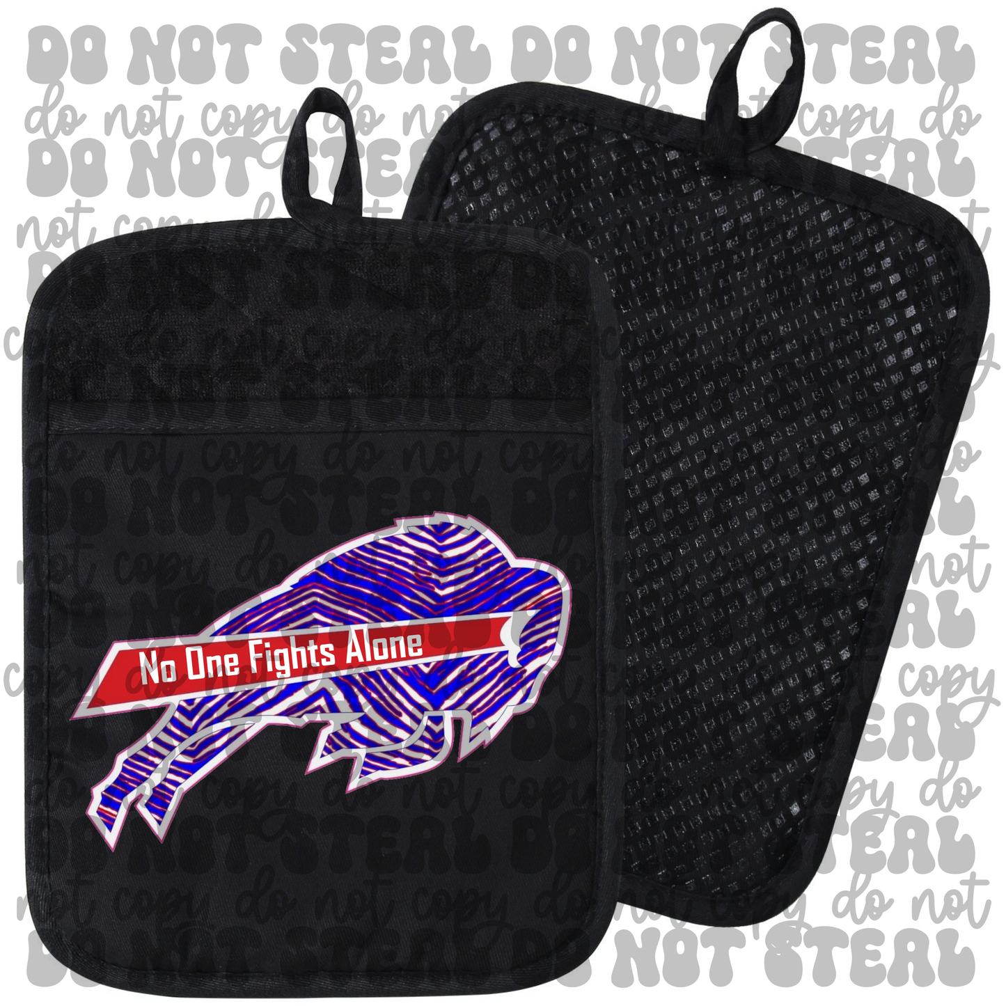 No One Fights Alone Buffalo Pot Holder