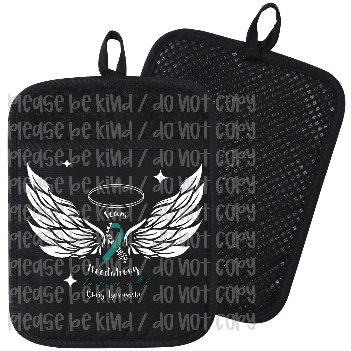 Team Woodstrong With Wings Pot Holder