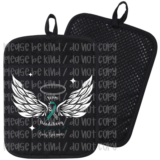 Team Woodstrong With Wings Pot Holder