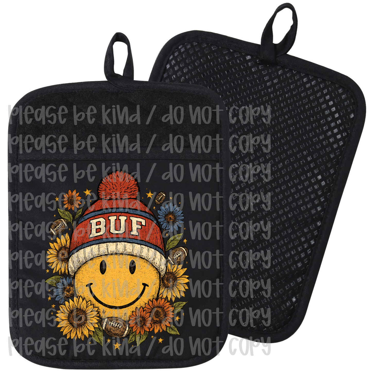 Buf Smiley Beanie Pot Holder