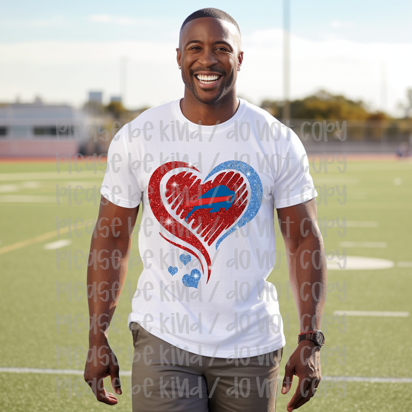 Faux Glitter Bills Heart