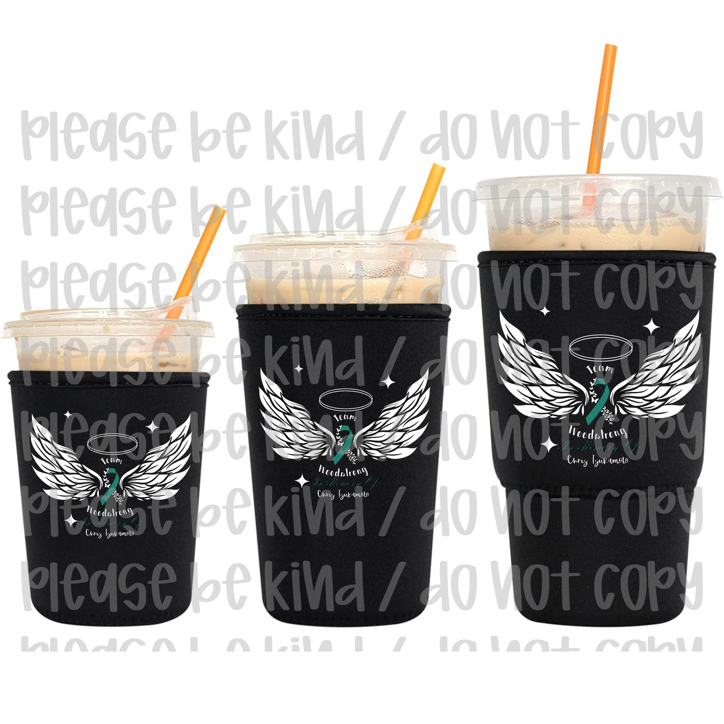 Team Woodstrong With Wings Koozie