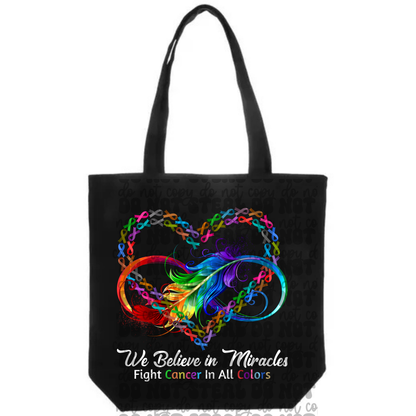 Fight For Cancer Infinity Tote Bag