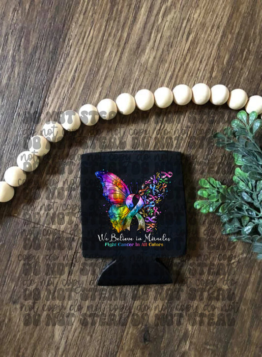 Fight For Cancer Butterfly Koozie