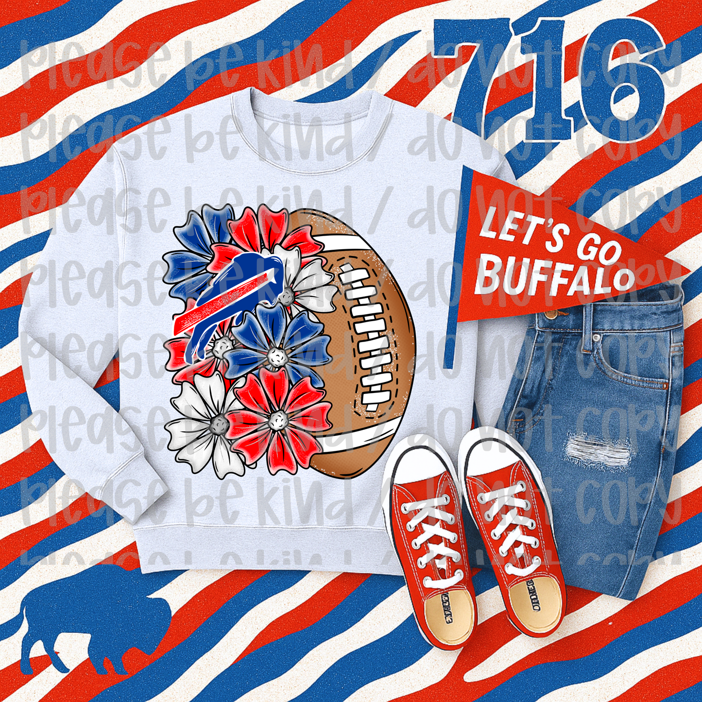 Buffalo Flower Football