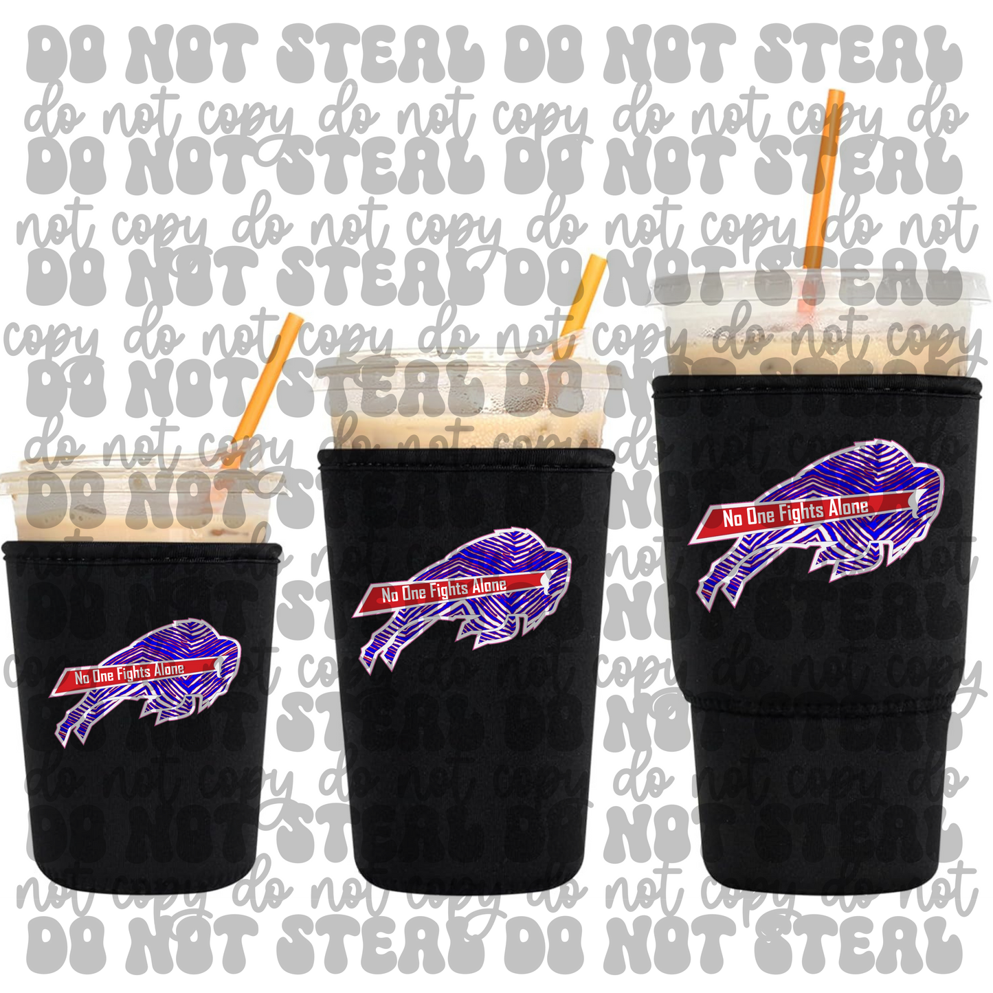 No One Fights Alone Buffalo Koozie