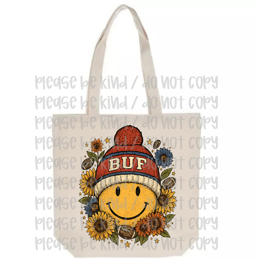 Buf Smiley Beanie Tote Bag