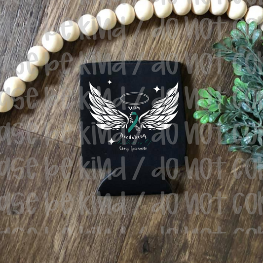 Team Woodstrong With Wings Koozie