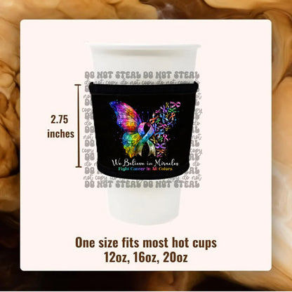 Fight For Cancer Butterfly Koozie