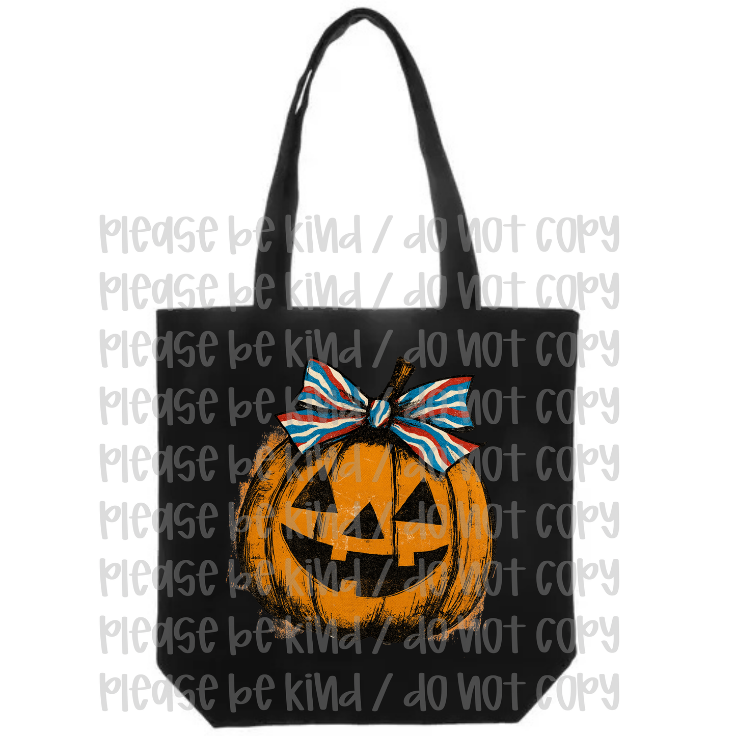 Pumpkin Football Bow Tote Bag