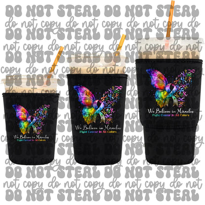 Fight For Cancer Butterfly Koozie