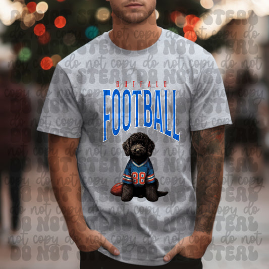Buffalo Football Black Golden Doodle