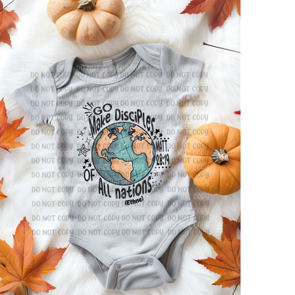 Go Make Disciplines Of All Nations Short Sleeve
