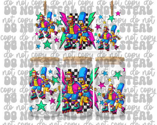 Simpsons 16oz UV DTF Cup Wrap