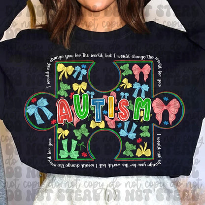 Autism Bow Puzzle Piece
