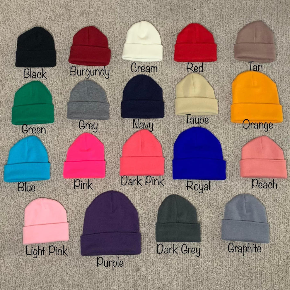 Name Embroidered Beanies