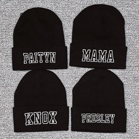 Name Embroidered Beanies