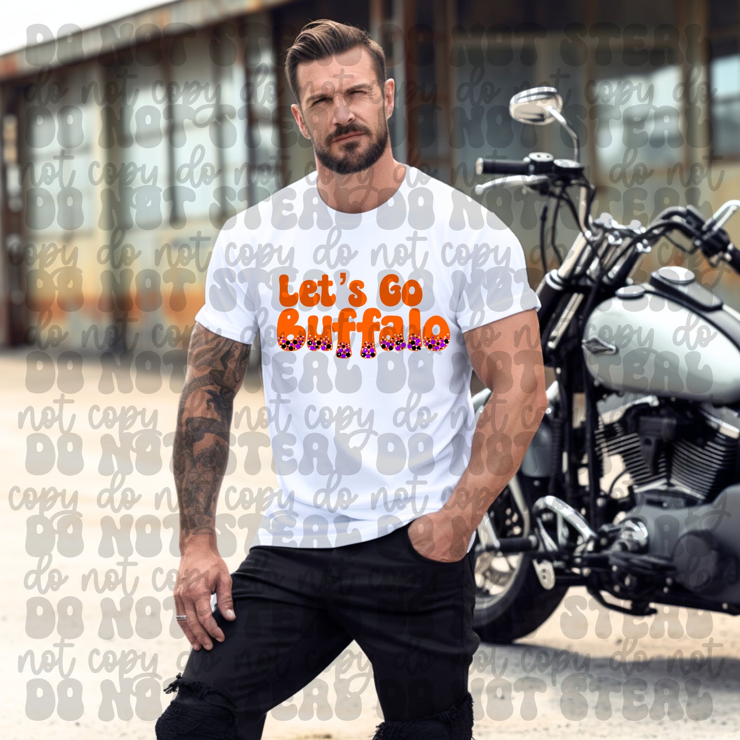 Lets Go Buffalo Lacrosse Dots