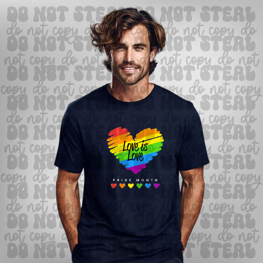 Love Is Love Heart Pride Month