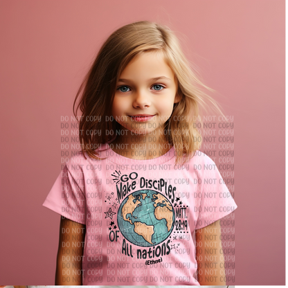Go Make Disciplines Of All Nations Short Sleeve