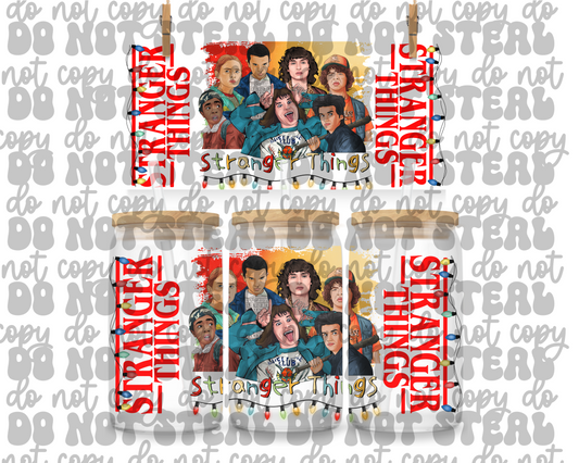 Stranger Things 16oz UV DTF Cup Wrap