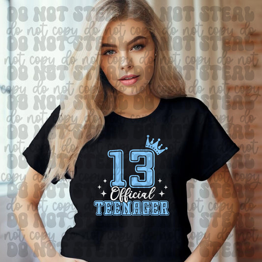 Official Teenager And Family Blue