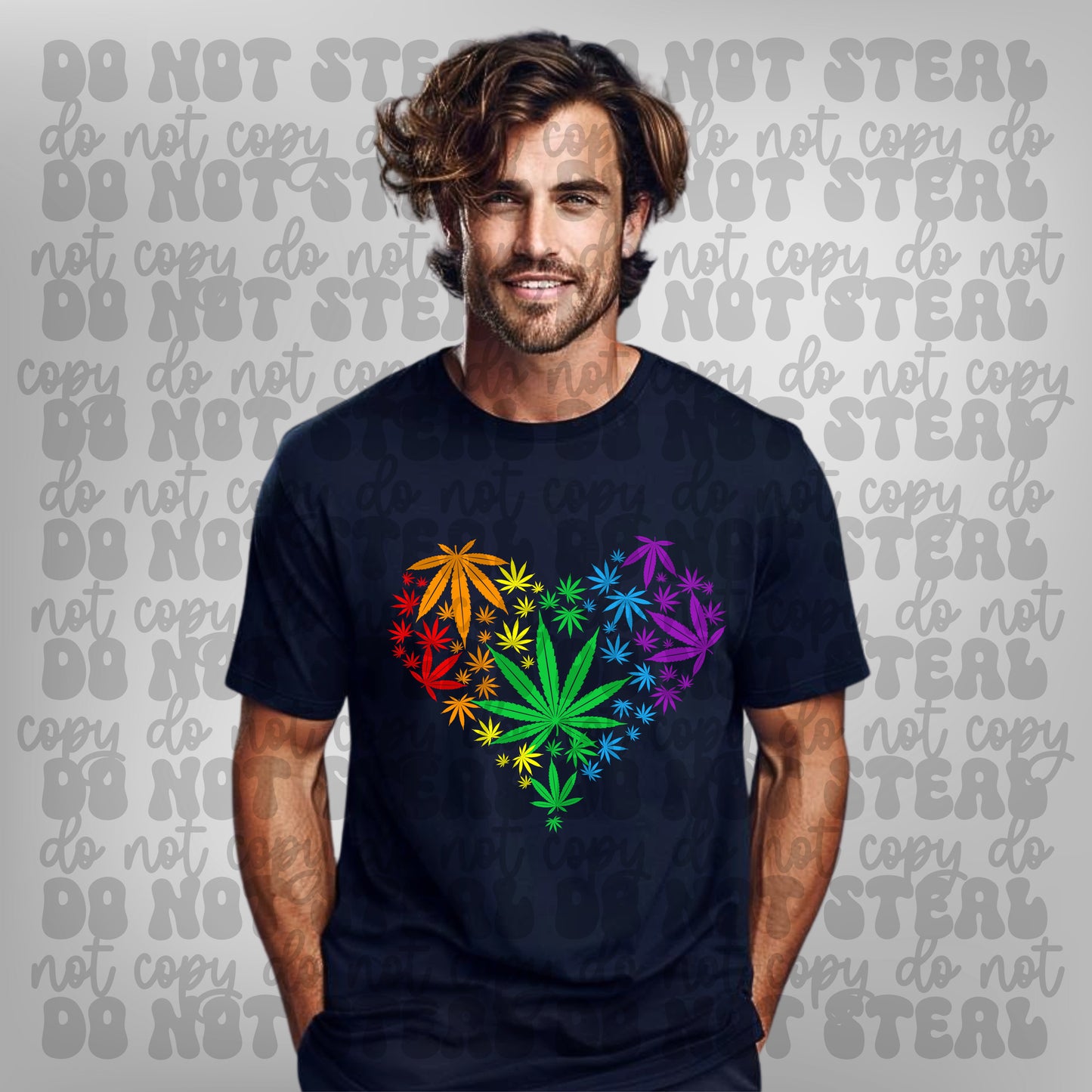 Weed Rainbow Heart